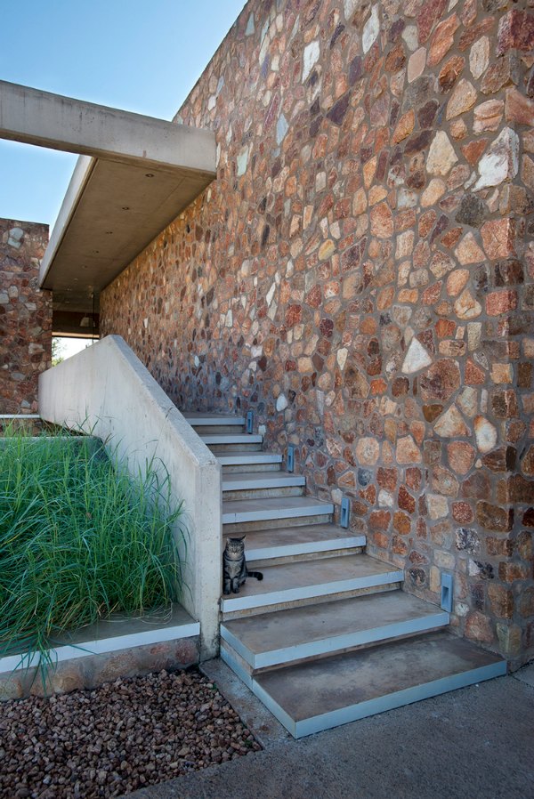 A modern stone farmhouse in South Africa