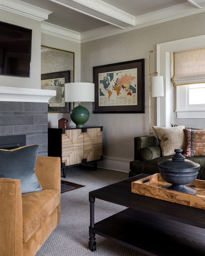 A moody living and dining room by Brian Paquette