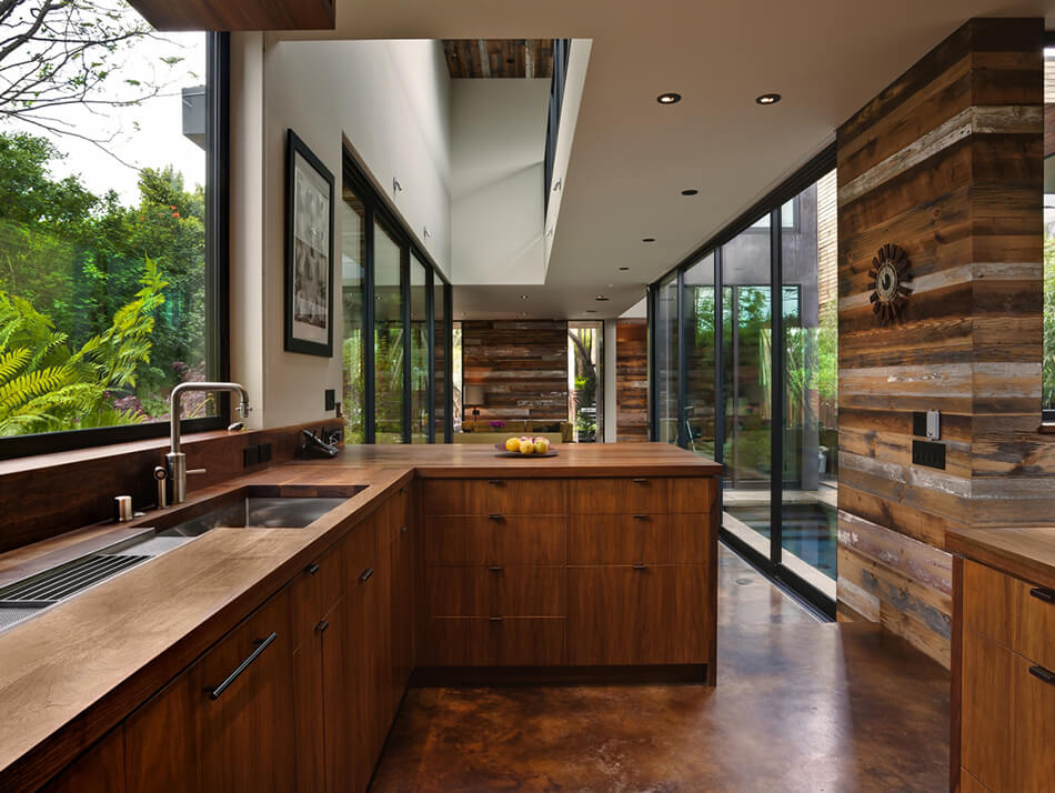 Wood, concrete and indoor/outdoor living