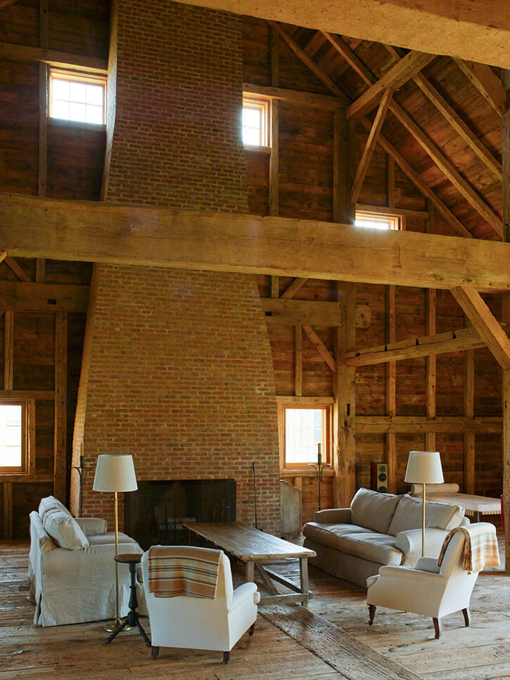The transformation of a cow barn into a great room