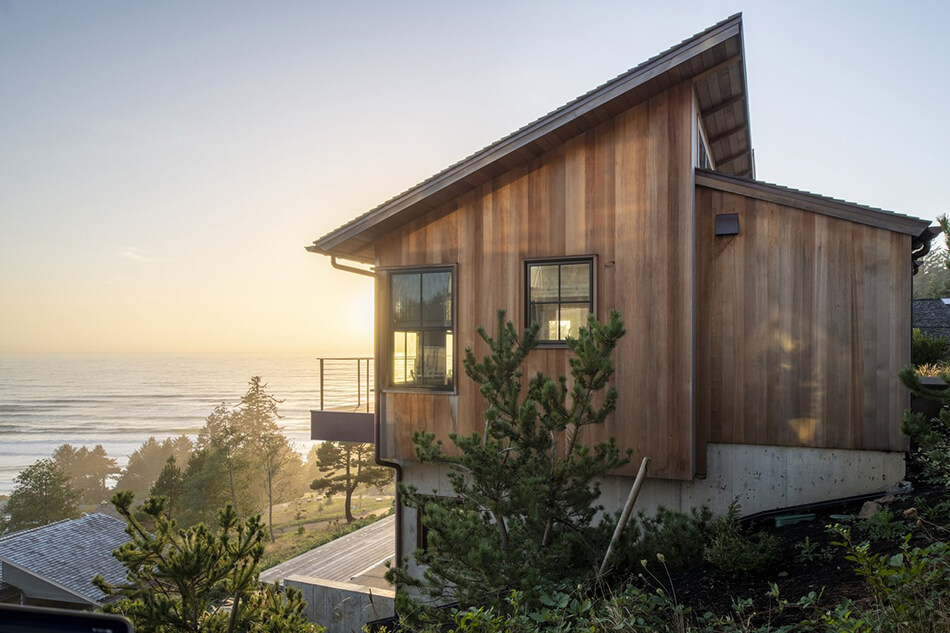 A newly built home on the Oregon coast