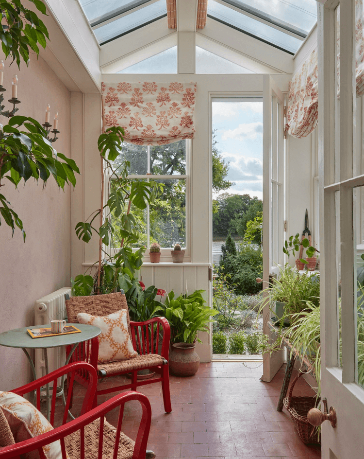 A colourful riverside house in West London
