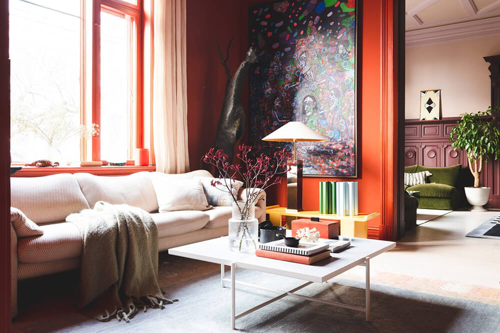 A colourful apartment for sale in Oslo