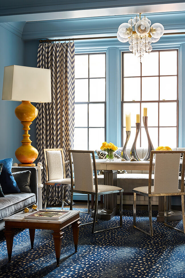 Shades of blue (and other colours) in an Upper East Side apartment