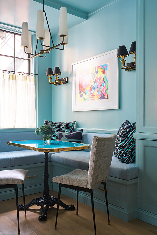 Shades of blue (and other colours) in an Upper East Side apartment