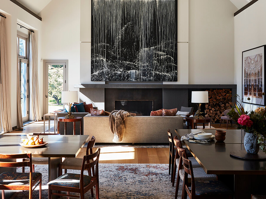Earthy contemporary in a country home in New York