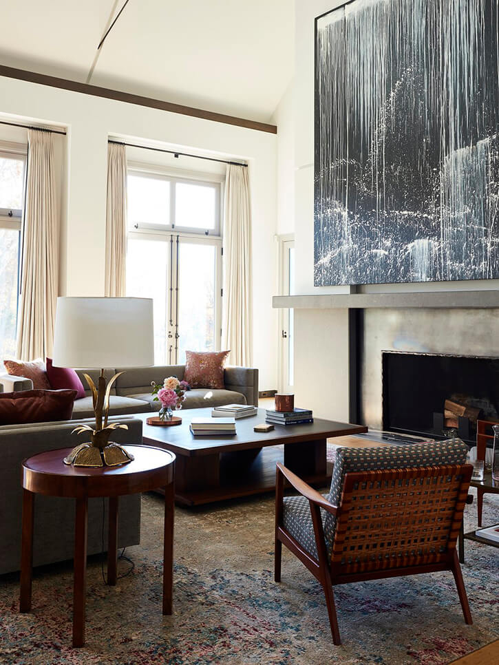 Earthy contemporary in a country home in New York