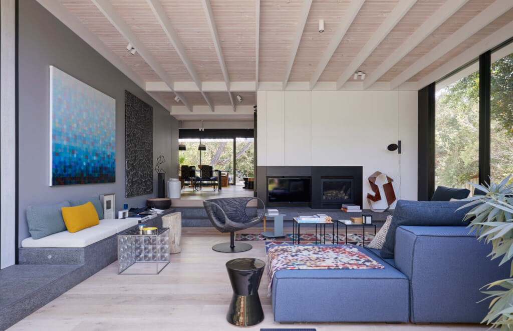 The conversion of a 1950s fibro cement beach house into a contemporary weekend oasis